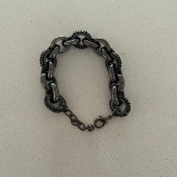 Nordstrom black chain and gem bracelet - Picture 1 of 4